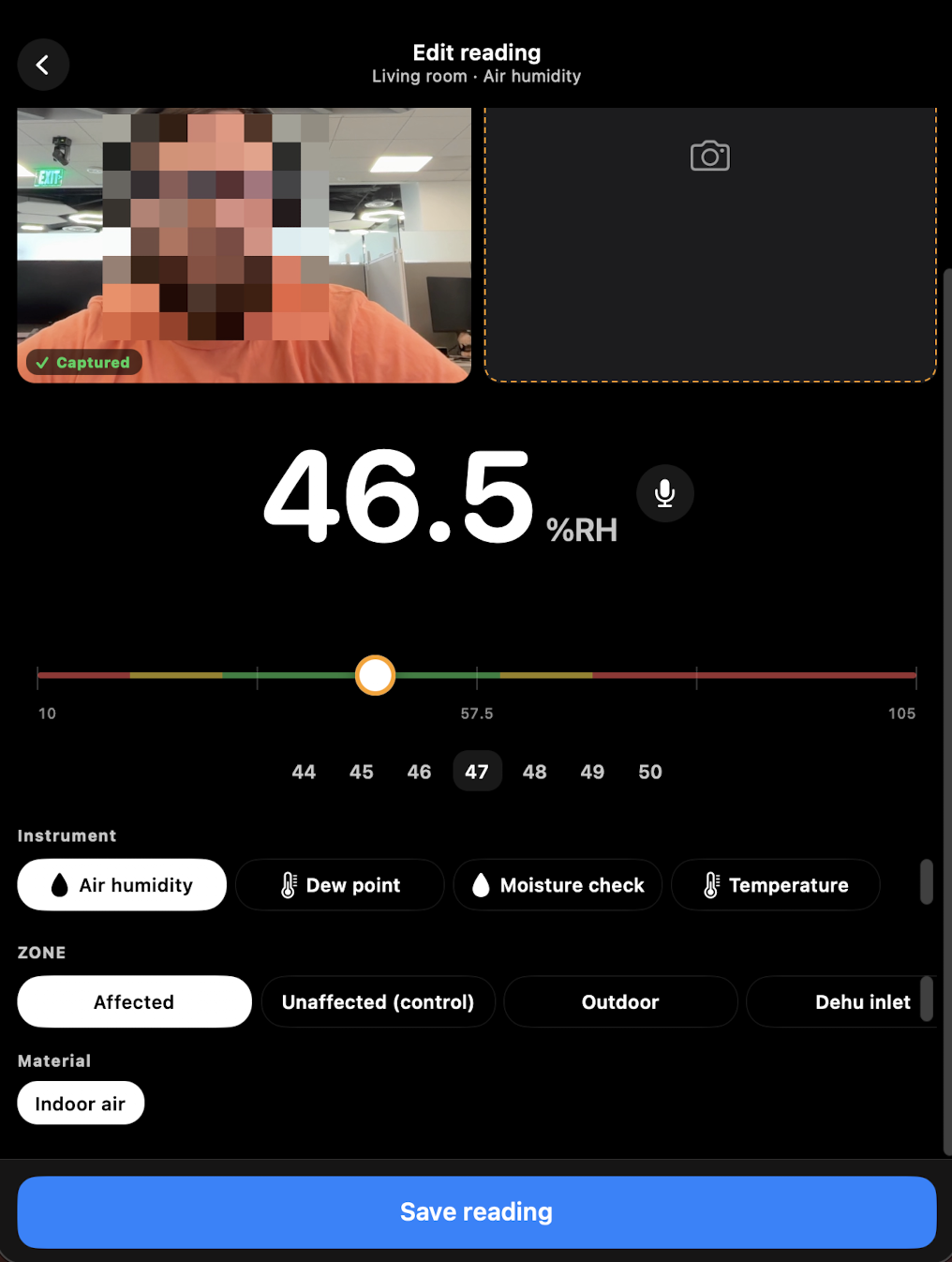 Meter reading capture