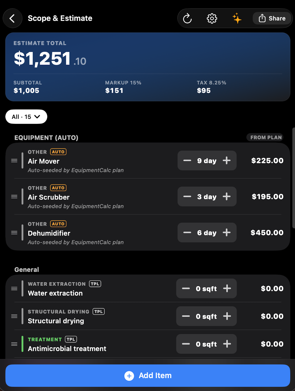 Scope & estimate